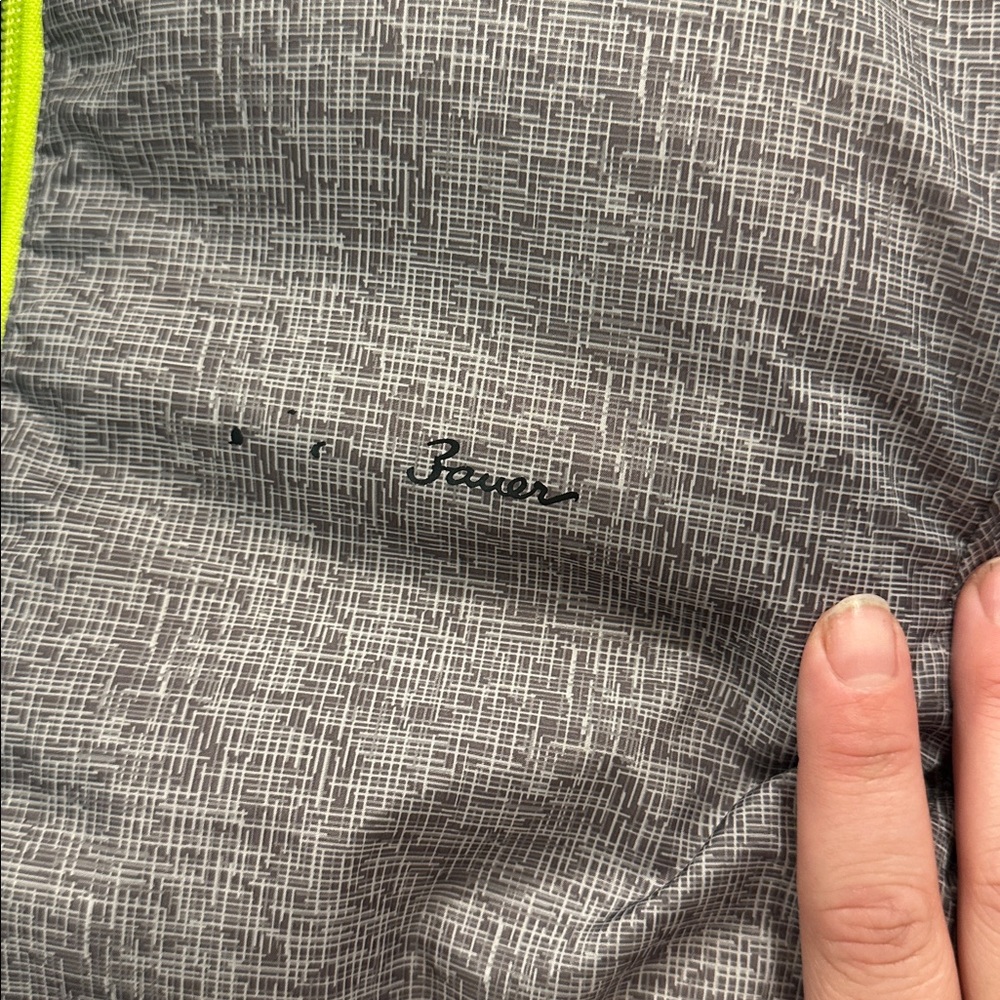 Eddie Bauer Kids Gray and Neon Yellow Puffer Jacket reversible - Picture 2 of 5